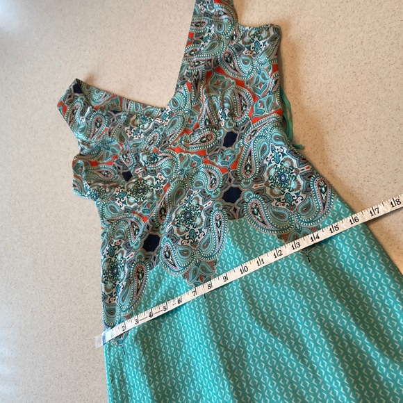 Maeve by Anthropology Midi Dress Women Size 8 Teal - Picture 9 of 14